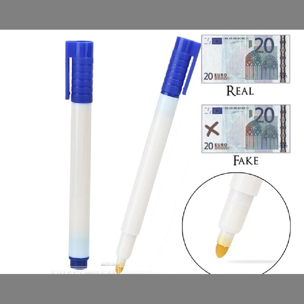 (lightoverflow2) 2pcs Pen Tester Detektor Uang Palsu Untuk Kantor