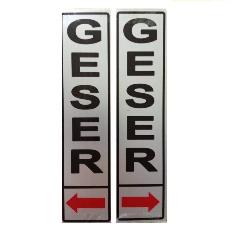 

sign label geser kiri / kanan rambu geser - Arah Kiri, 18x4,5