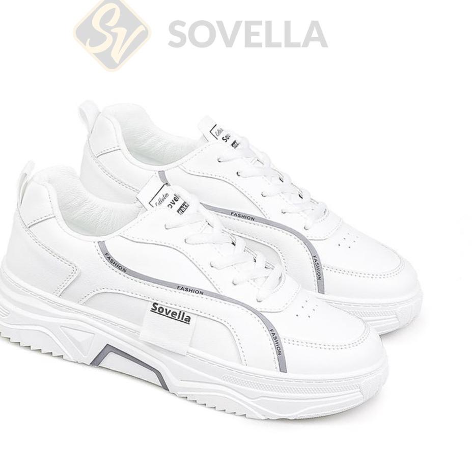 ➥❇❋ SOVELLA Jovanka Sepatu Sneakers Olahraga Sport Kets Cewek Putih Simple Polos Terbaru Import