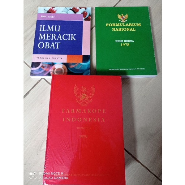 

paket 3 buku farmakope, fornas, dan imo