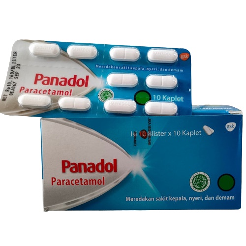 [ECER] Panadol / Merah / Biru / Hijau 1 Strip Isi 10 Tablet Obat Sakit Kepala