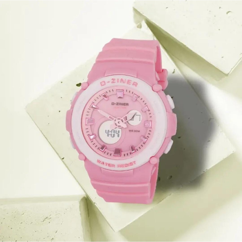 COD✅ JAM TANGAN WANITA DZINER 8301 BABY-G BGA 270 ORIGINAL JAM TANGAN BABY G DIGITAL ANALOG DOUBLE TIME STRAP RUBBER ANTI AIR BERGARANSI FREE BOX &amp; KARTU GARANSI