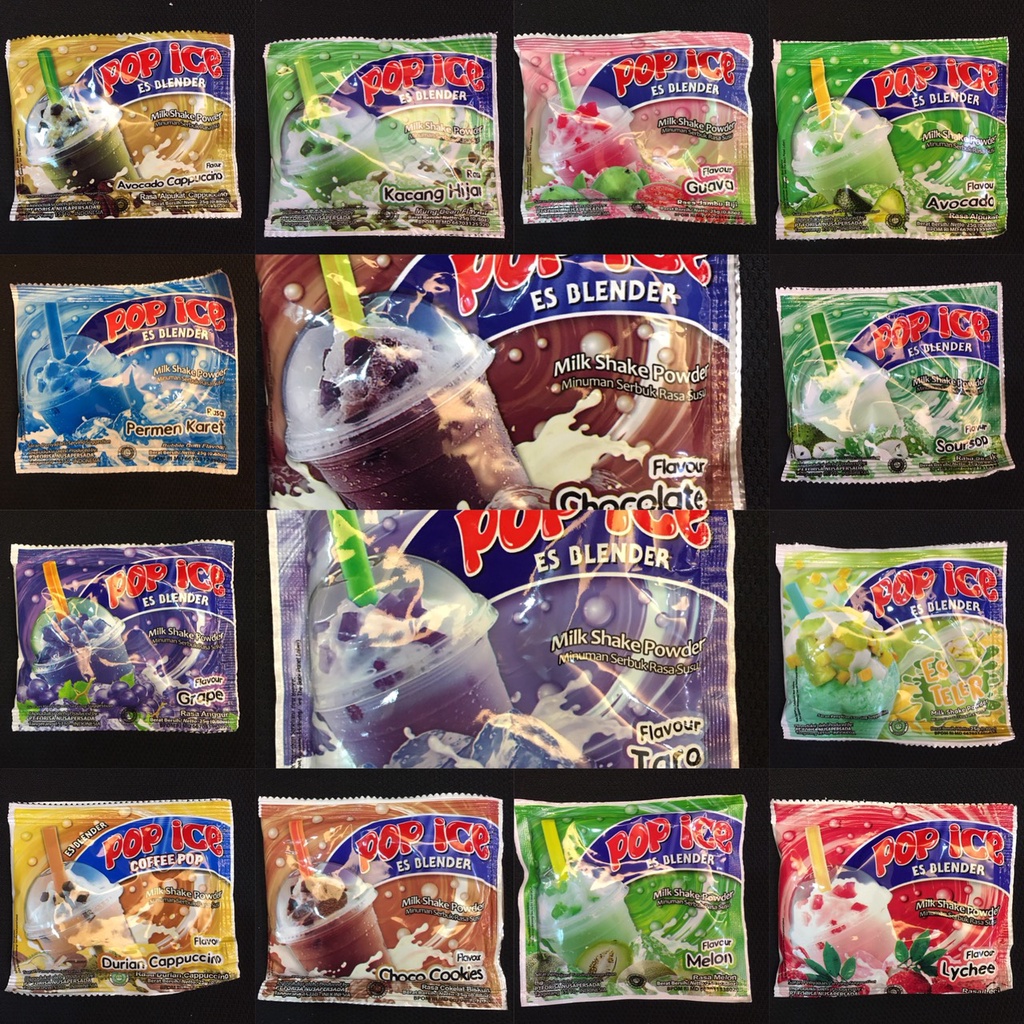 

Pop Ice Minuman Sachet es blender Rencengan all varian 25 gr