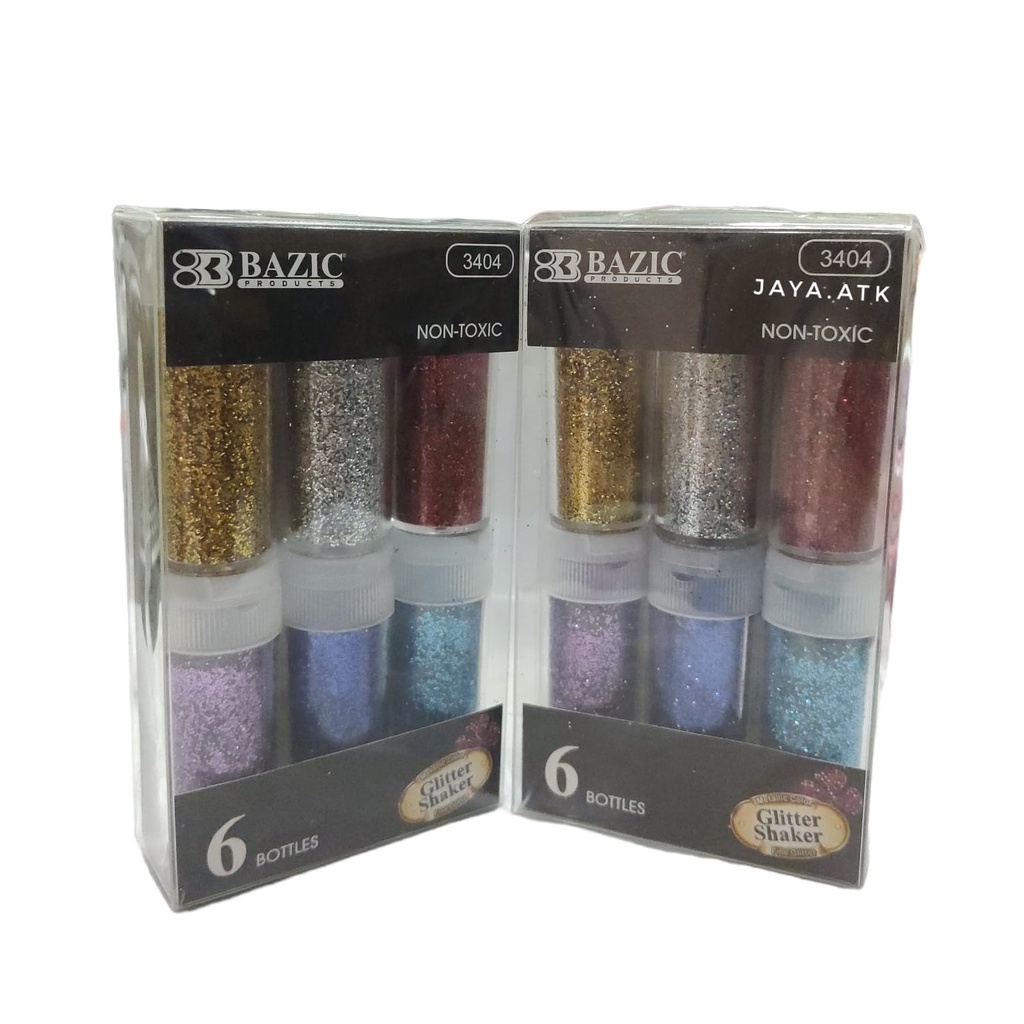 GLITER SERBUK SET 6 WARNA X 20 GRAM 3404 GLITTER SHAKER METALIK HALUS FINE GLITTER