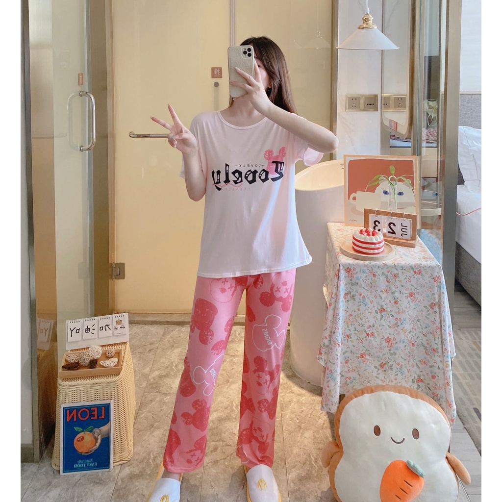 KAWAI BAJU TIDUR PIYAMA SETELAN CP LD 110 LUCU IMPORT