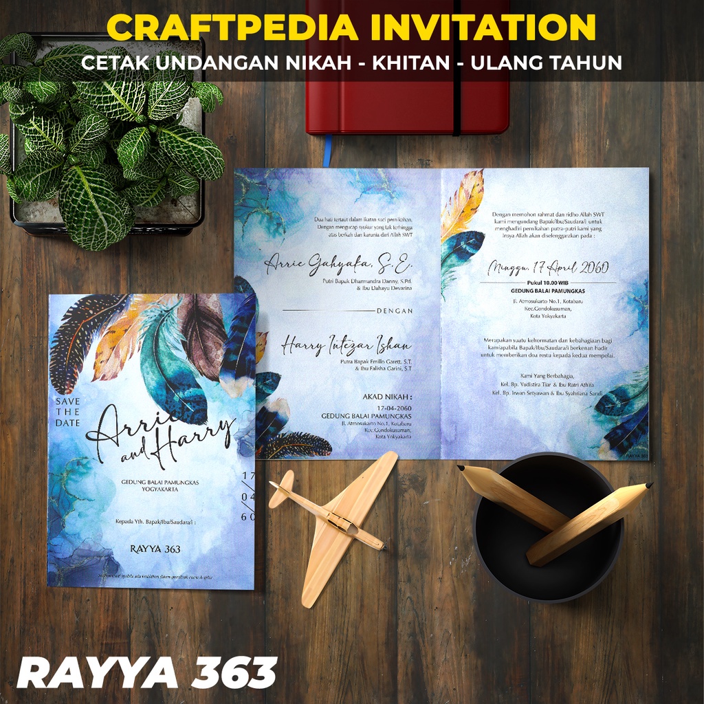 Craftpedia Undangan Pernikahan Undangan khitan Simple Aesthetic
