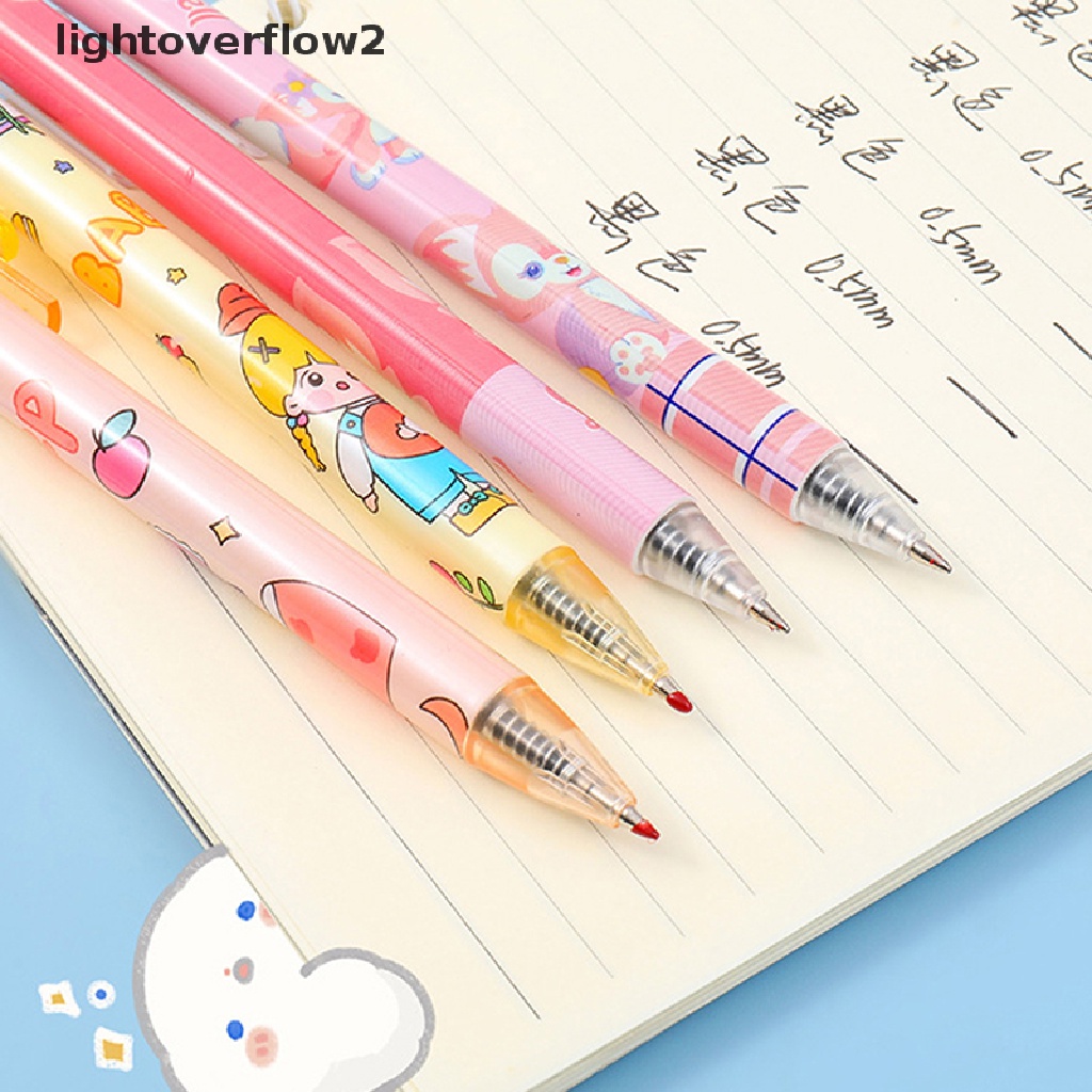 (lightoverflow2) 6pcs / set Pulpen Gel Tinta Biru Bisa Dihapus Untuk Sekolah / Kantor