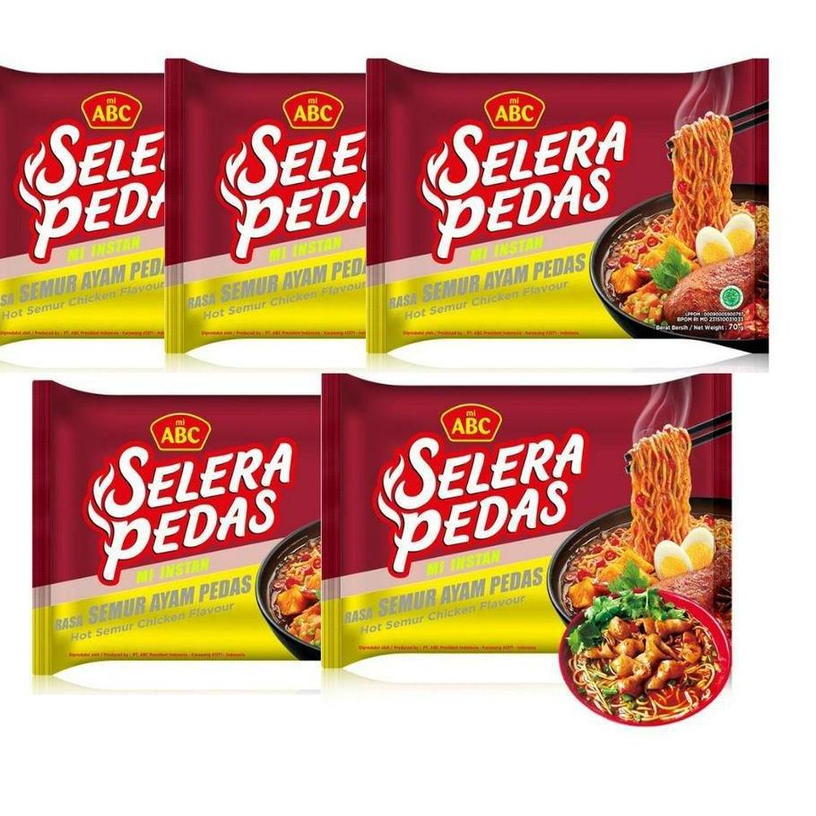 

F⚡ASH SALE ABC Rasa Semur Ayam Pedas 70 gr x 5 Pcs