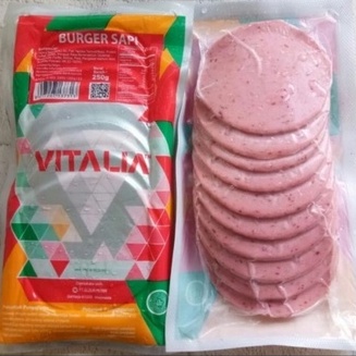 

beef burger Vitalia 250gr fre bubble warp dan dus