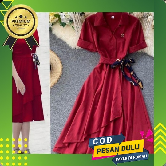 Dress Scuba Dres Natal Baju Ke Gereja Dres Pesta Qq 91922 Dres Natal Wanita Gereja Baju Dress Pesta 