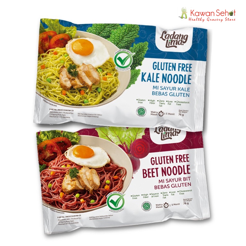 

Ladang Lima Gluten-Free Veggie Noodle | Mie Sayur Bebas Gluten 76gr