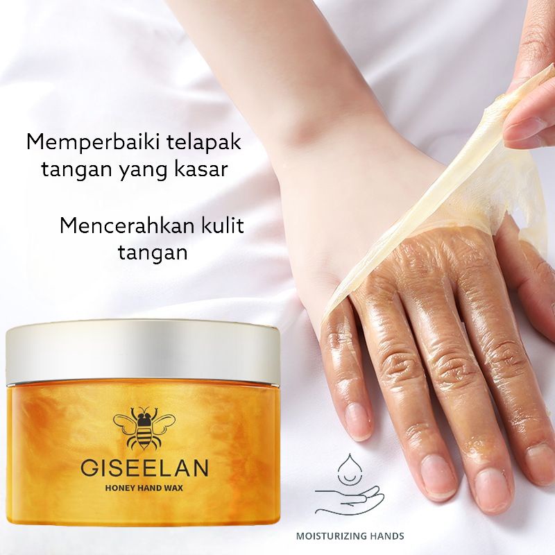 Giseelan Honey Hand Wax Krim Exfoliating - Masker Tangan Exfoliating Hand Mask