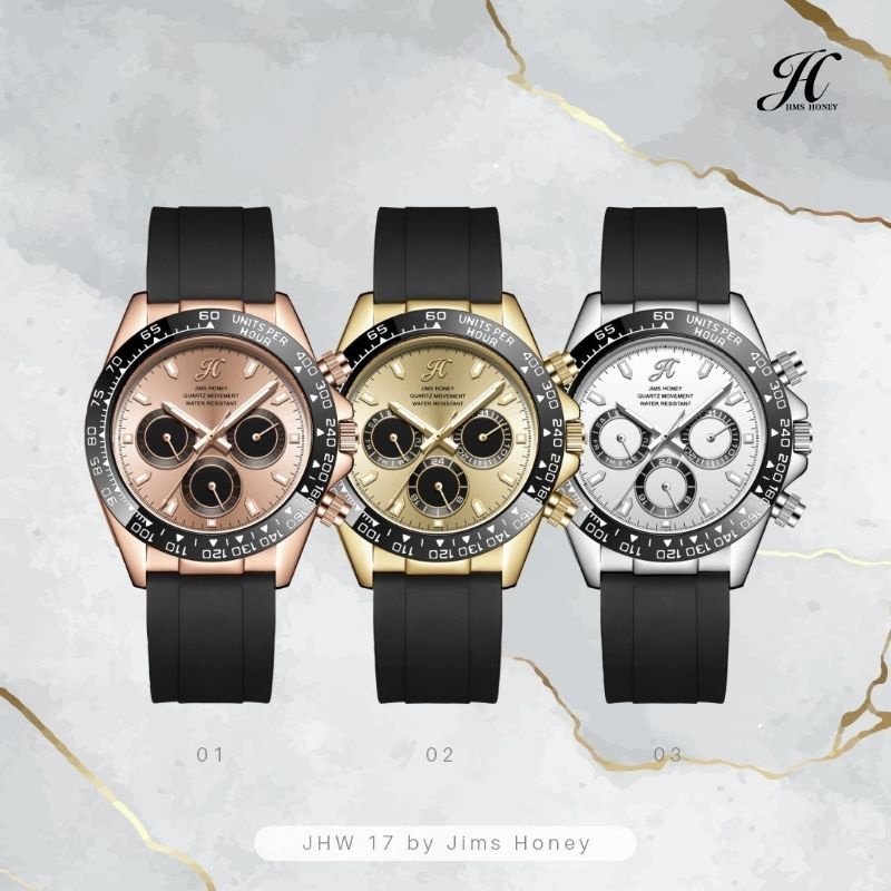 Jhw 17 jimshoney jam tangan pria anti air free box kayu