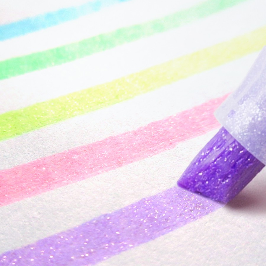 

Ay00! Zebra Kirarich Glitter Highlighter Fluorescent Colors Stabilo Kertas