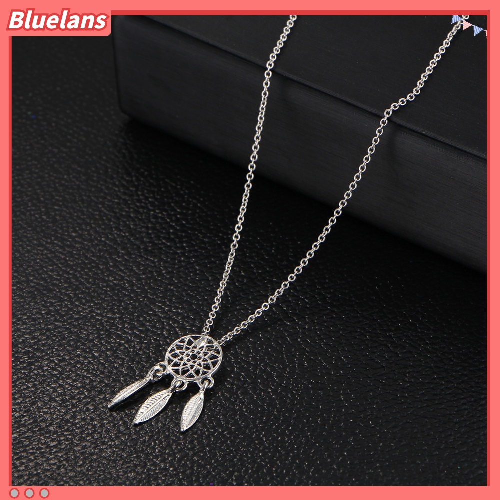 Set Perhiasan Kalung Anting Cincin Dan Gelang Desain Dream Catcher Aksen Hollow Untuk Wanita