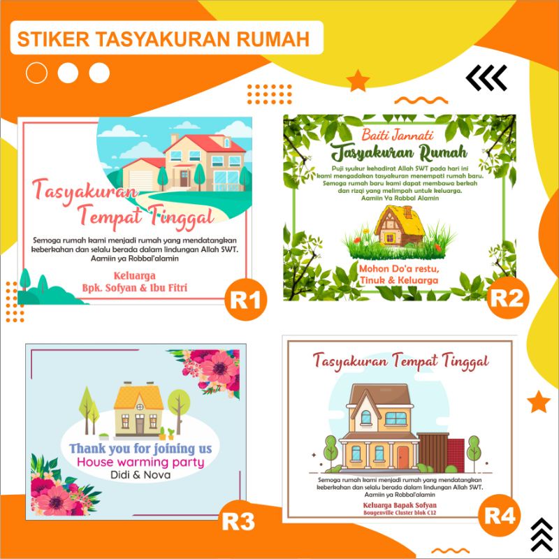 

Stiker Tasyakuran Rumah Baru