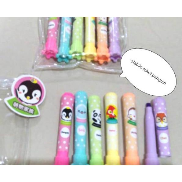 

jipr (1 PCS ) Stabilo bentuk unik dan lucu wortel , stabilo roket, stabilo ice cream / highlighter Produk Terbaru