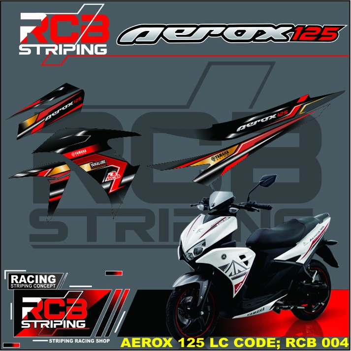 Sticker Lis Striping Variasi Aerox 125 Stiker 125 Striping Aerox Lc 125 Semi Full Body