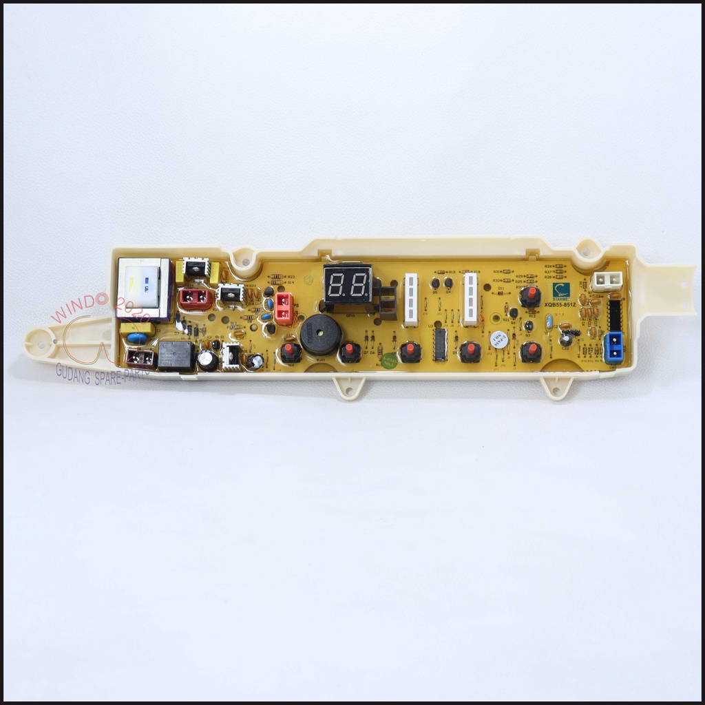 MODUL PCB XQB55-851Z MESIN CUCI SHARP ES-F950P-GY 1TABUNG 6 TOMBOL WINDO