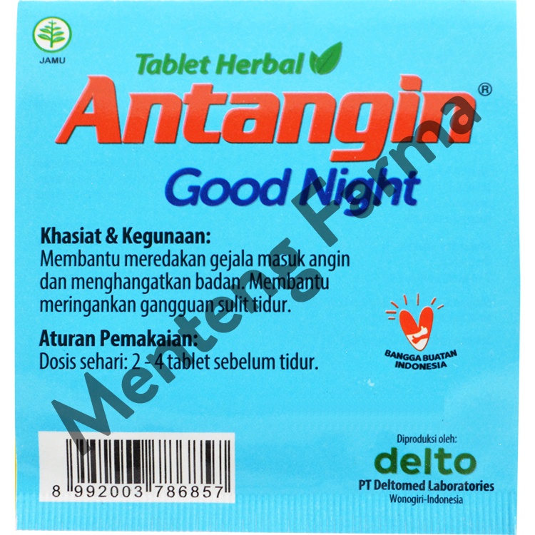 Antangin Good Night 4 Tablet - Meredakan Masuk Angin dan Memperbaiki Kualitas Tidur