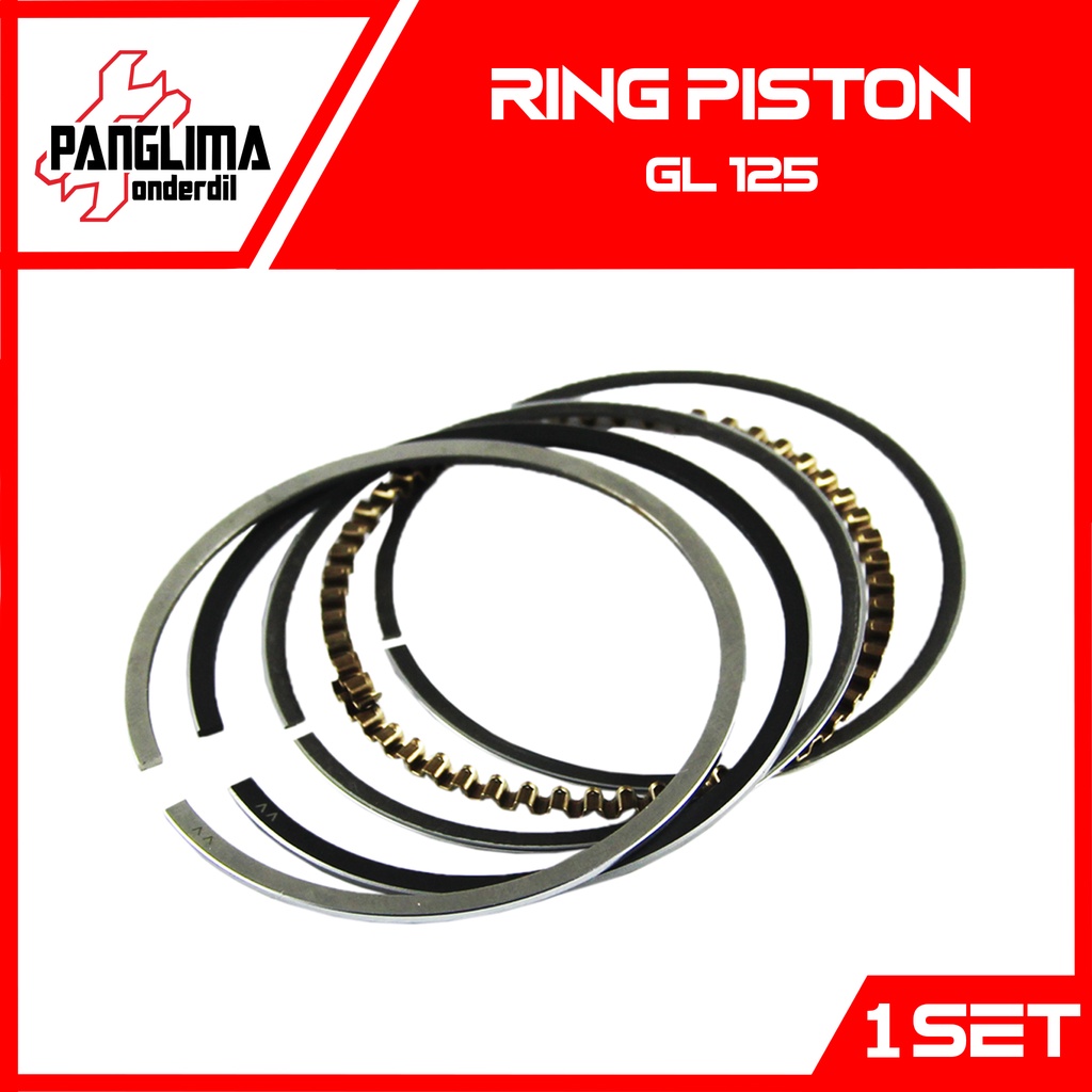Ring Piston GL 125-GL125 Seher Ukuran Standard-STD-Standar-Setandar-Setandard Set 5 Ring-Pcs