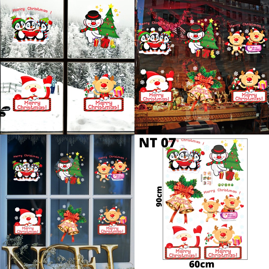 WALL STICKER WALLSTICKER NATAL WALLSTIKER STIKER SETIKER POHON TEMA MOTIF NATAL WALSTIKER WALLPAPER PAPER MERRY MERY CHRISTMAS SANTA CLAUSE TAHUN BARU DEKORASI HIASAN DINDING TEMBOK DEKOR RUANG TAMU PINTU KACA JENDELA RUMAH GANTUNGAN KAOS KAKI NATAL