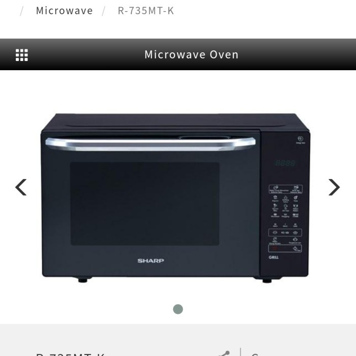 Microwave Oven 25 Liter Sharp.R-735Mt