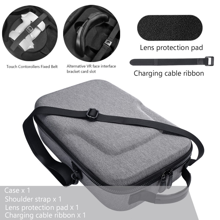 Esimen Storage Bag Oculus Quest 2 Carrying Case Tas Pelindung Quest 2 QSTBJD