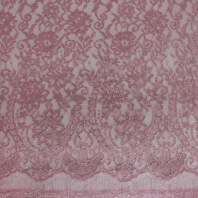 Brokat semi perancis korneli pink silver (2,5M) (Alta moda)*