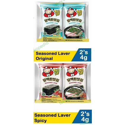 

Tao Kae Noi Seasoned Laver / Snack Seaweed Crispy/ Rumput Laut 2 x 4 g