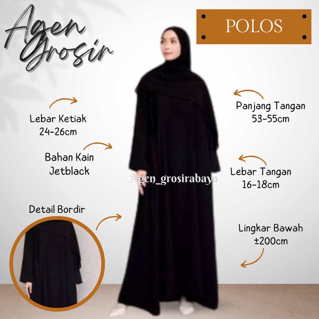 ABAYA HITAM POLOS  GAMIS POLOS BUSUI ABAYA TERLARIS ABAYA WANITA