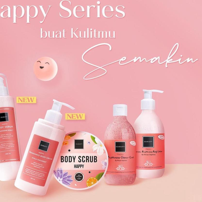 SALEGlowMart ❤ SCARLETT PROMO Whitening Body Lotion HAPPY | Mask Serum Shower Body Scrub Facial Wash
