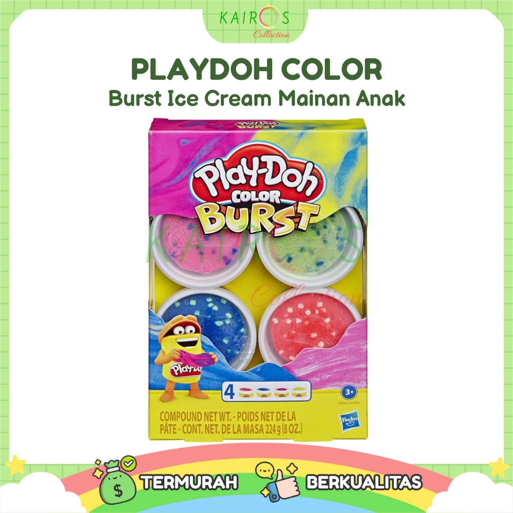 PlayDoh Color Burst Ice Cream Mainan Anak