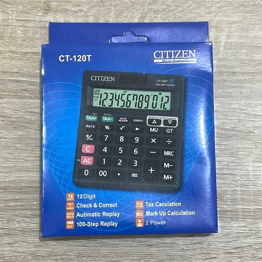 Kalkulator Citizen CT 120T - Kalkulator Check &amp; Correct - 12 Digit