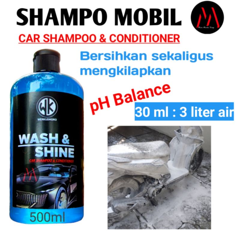 Werkudhoro Shampo Mobil Salju / Shampo Wash &amp; Shine / Shampo Motor / Pembersih Pengkilap Mobil Motor