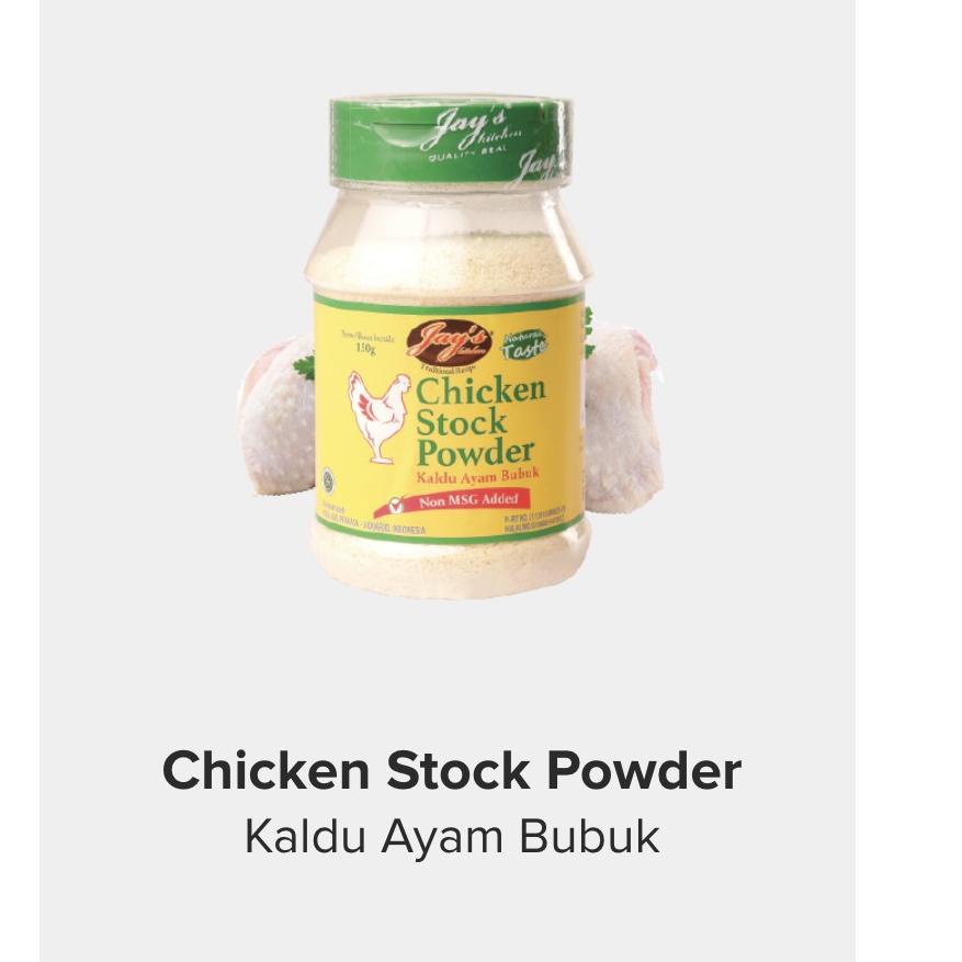 

BISA ✨COD✨ JAY'S JAYS CHICKEN STOCK (Kaldu Ayam Bubuk) NON MSG 150g !