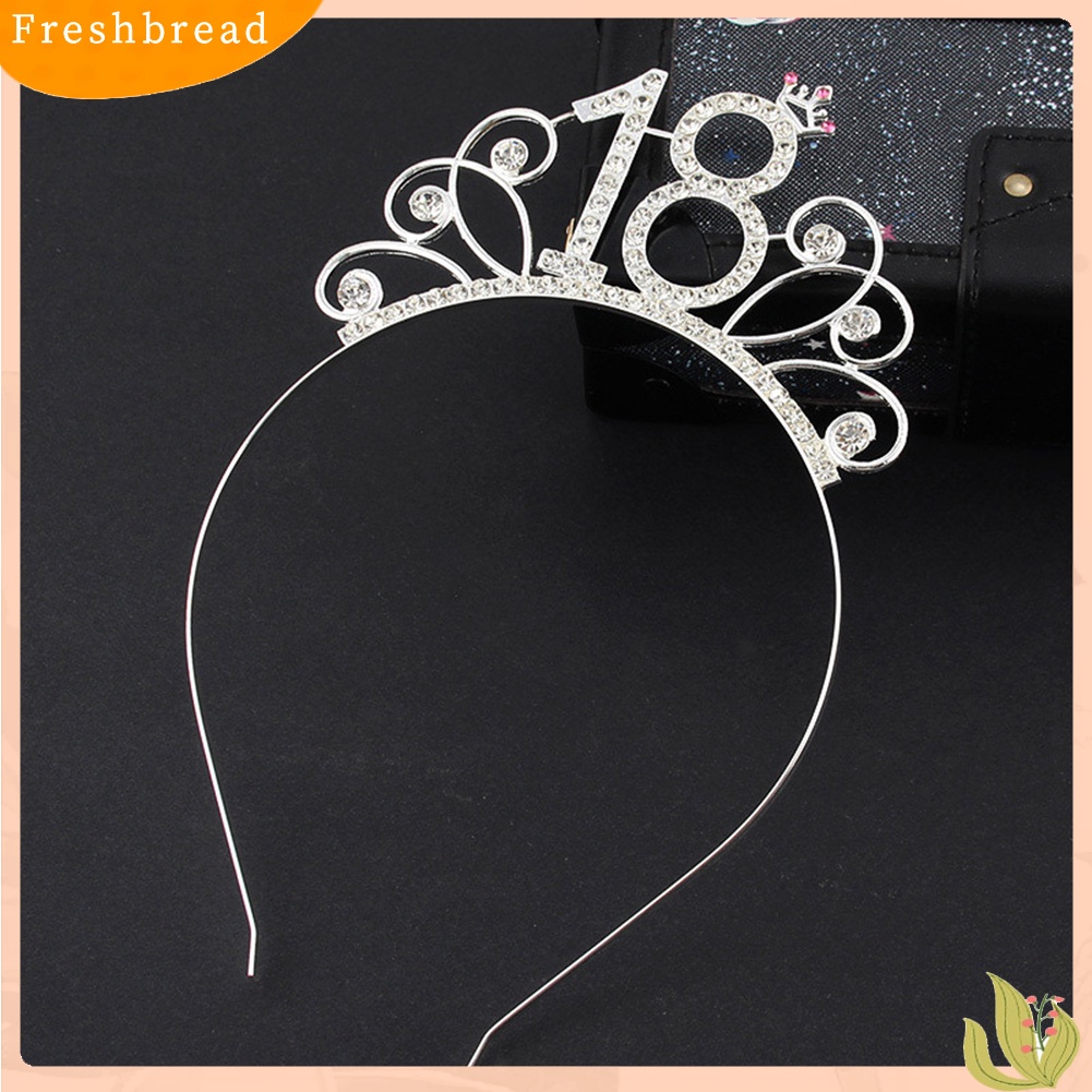 (Fresh) Bando Mahkota Tiara 16 / 18 / 21 / 30 / 40 / 50 / 60 / 80 Untuk Dekorasi Pesta Ulang Tahun