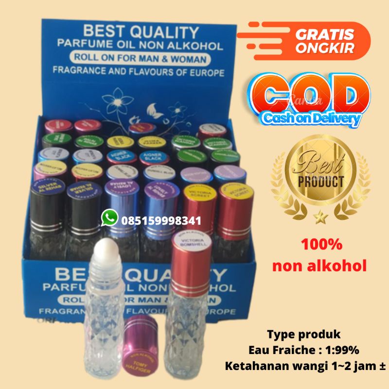 Parfum Roll on 7 ml + Tatakan ISI 30 BOTOL