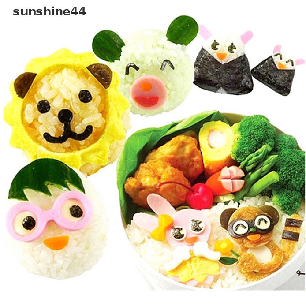 Sunshine 1 Set 3 in 1 Cetakan Bento / Onigiri Bentuk Ekspresi Wajah