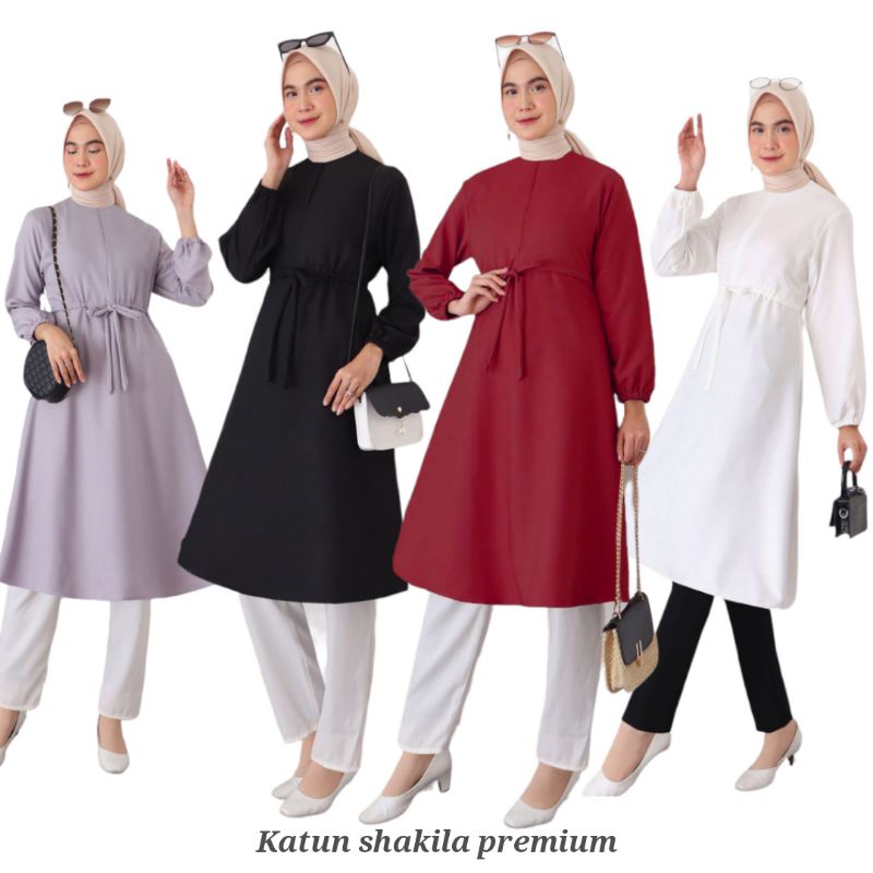 LONG TUNIK WANITA SK079/804/TUNIK MUSLIM BAHAN SHAKILA PREMIUM