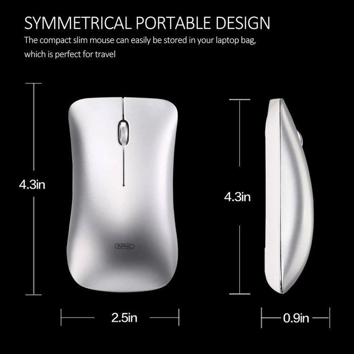 Mouse Wireless Rechargeable Mouse Silent Click USB POWER SAVING