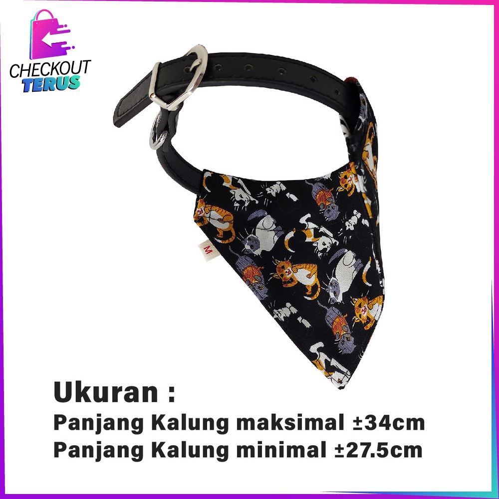 CT C568 Kalung Bandana Slayer Kucing Anjing Motif Syal Segitiga Aksesoris Hewan Peliharaan Perlengkapan Kalung Anjing Kucing