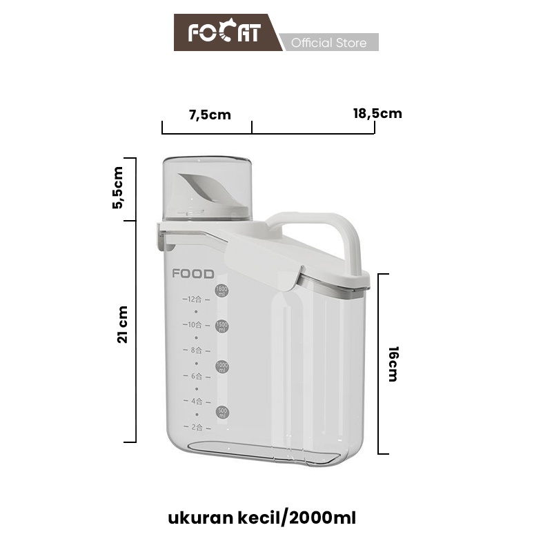 FOCAT Storage Jar E68 Kontainer Tempat Penyimpanan Makanan Hewan