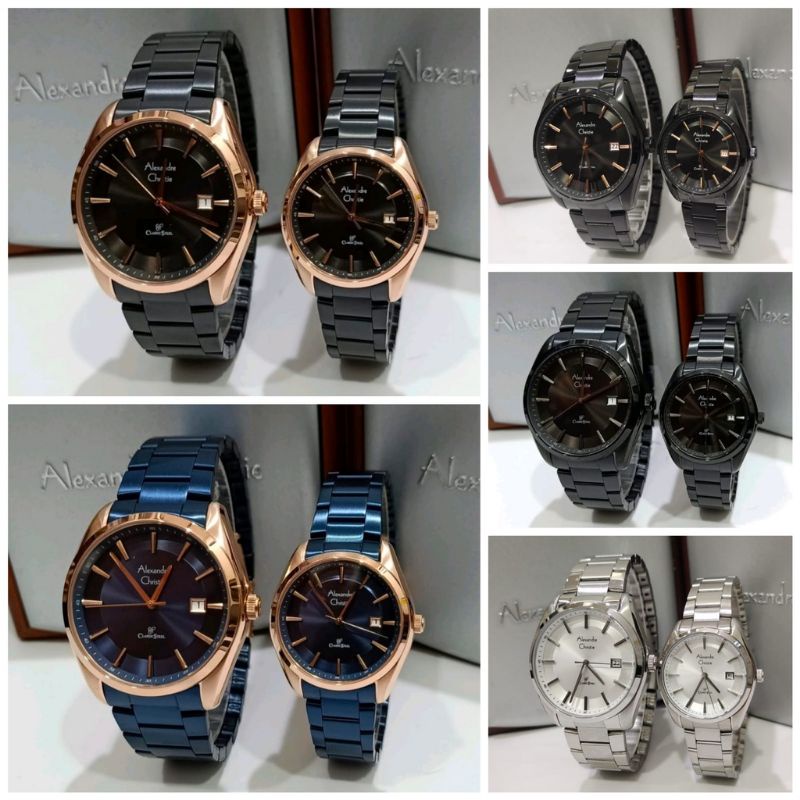 BISA SATUAN Jam Tangan Wanita / Pria / Couple Alexandre Christie AC 8648 AC8648 Stainless Steel Gara