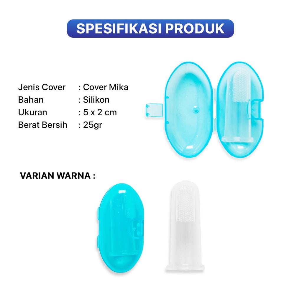 Sikat Gigi Bayi New Born Silicone Elastis Ada tempat / Sikat Gusi bayi dengan tempat