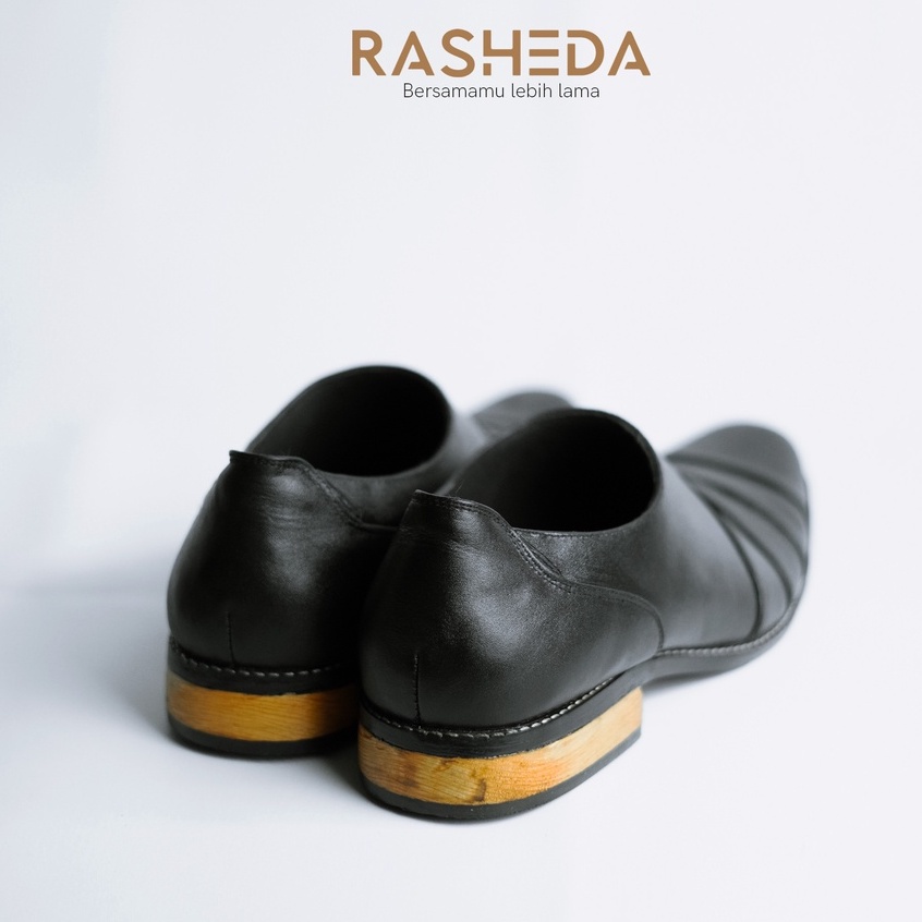 Sepatu Pantofel Pria Oxford Kulit Asli Rasheda AGS 01 SlipOn Big Size