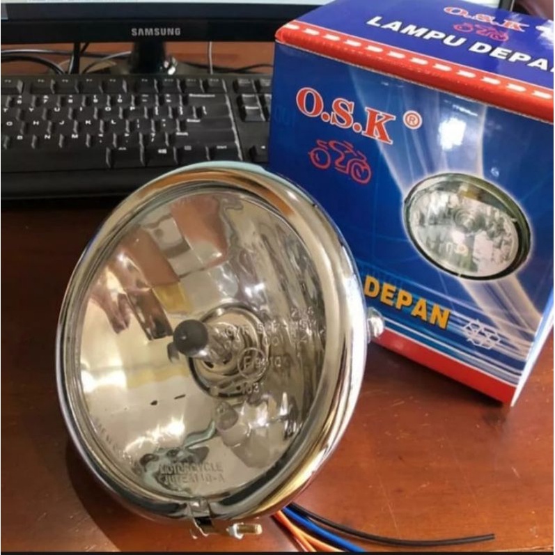 Lampu Depan Motor Cb Gl Tiger Vixion Scorpio Jute Pesek 5.75 Inci Kualitas Terbaik