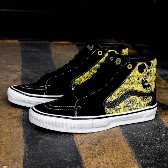 VANS SK8-HI SKATE X SPONGEBOB &quot;GIGILIOTTI&quot; ORIGINAL 100%