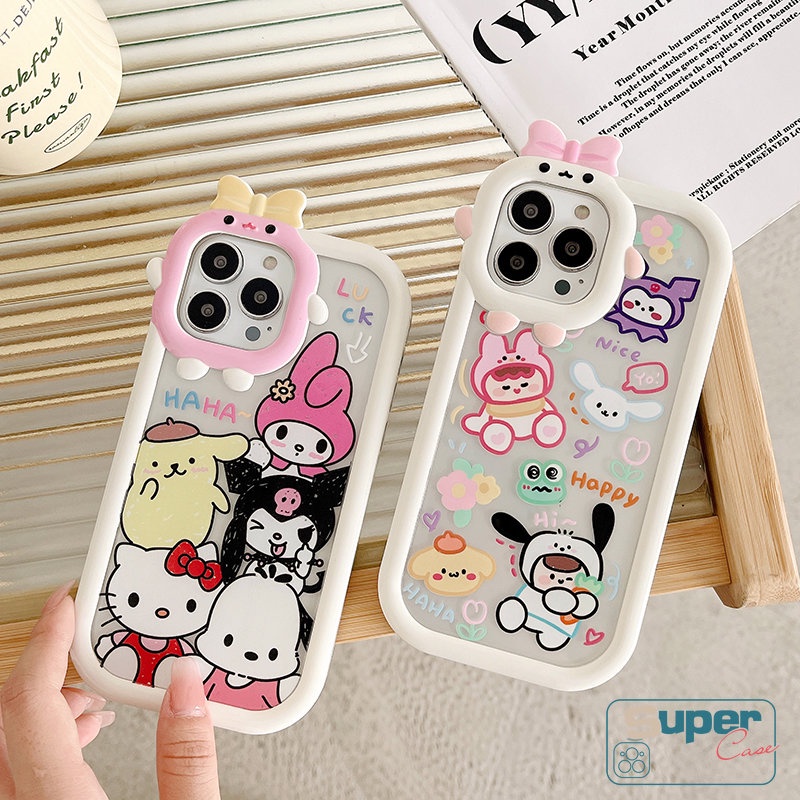 Casing Soft Case TPU Motif Kartun Monster 3D Untuk IPhone 11 13 12 14 Pro MAX 6 6S 7 8 Plus XR X XS MAX