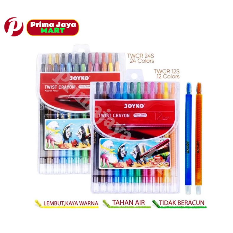 

Crayon Putar 12 Warna Kecil Joyko ( Set )